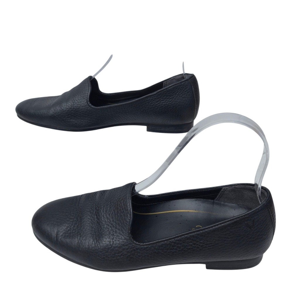 Vionic Willa II Loafer Womens 6 Black Leather Orthotic Flat Comfort Shoes